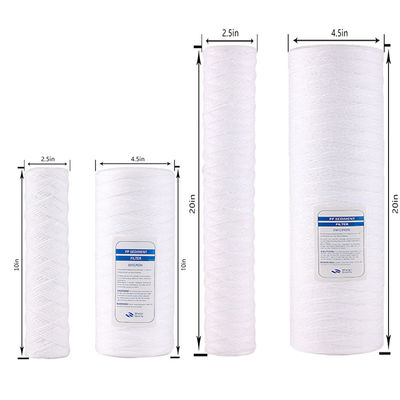 10-100 Zoll 1-100 Mikron ganzes Haus String Wunde Sediment Ersatzpatrone Filter für Brunnenwasser