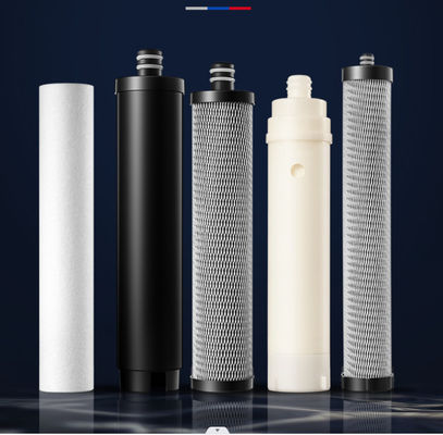 220V 5 Stufen Edelstahl-Wasserreiniger T33 Post-Carbon Filter Wandmontiert