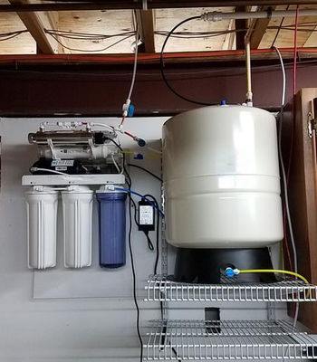 75 GPD RO Trinkwasserfilterungssystem mit Boosterpumpe und 4,0G Druckfass