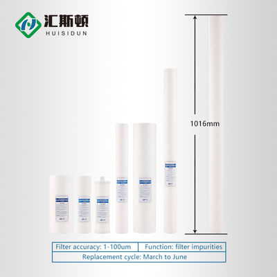 40 Zoll Meltblown Polyester Faserpatrone Filter für die Flüssigkeitsfiltration von Weißfutter