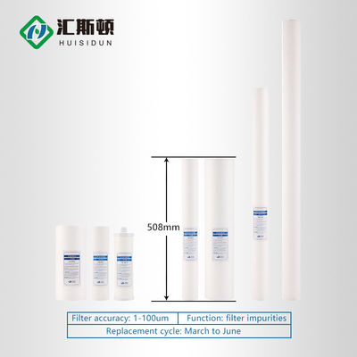 20 Zoll Polypropylen-Baumwolle-Spun-Garn-Melt-Blow-Sediment-Filterpatrone für Vorfilter