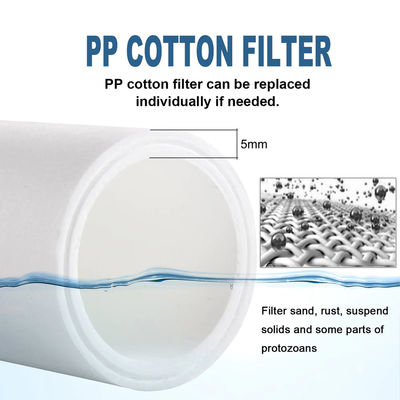 10 Zoll Pp Baumwolle Schmelzgeblasene Filterpatrone 25*6,2 cm Größe für Umkehrosmose-System