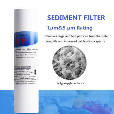 10/20 Zoll 1/5 Mikron PP Schmelzgeblasene Wasserfilterpatrone für die Wasserreinigung zu Hause