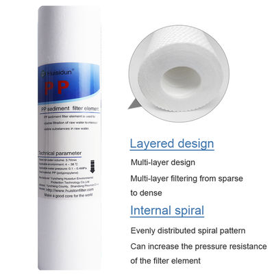 10/20 Zoll 1/5 Mikron PP Schmelzgeblasene Wasserfilterpatrone für die Wasserreinigung zu Hause