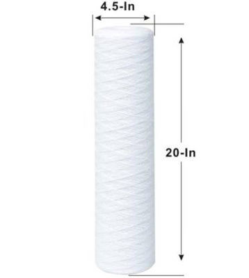 20 Zoll PP Polypropylengarn Spiral Wund Filterpatrone für die Video-Ausgang-Inspektion