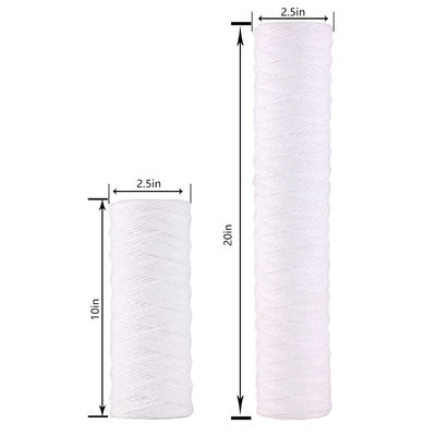 10 20 30 40 Zoll 1 5 10 20 50 100 Mikron String Wund PP Garn Filterpatrone zur Vorbehandlung von RO
