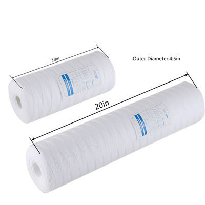 10 20 30 40 Zoll 1 5 10 20 50 100 Mikron String Wund PP Garn Filterpatrone zur Vorbehandlung von RO