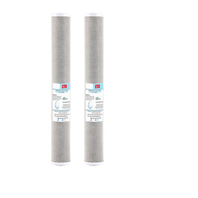 20 Zoll Flachmunde komprimiertes Kohlenstofffilterelement für kommerzielle Reinwassermaschine