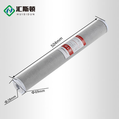 10 W 20 Zoll PP Carbon Block CTO Wasserfilterpatrone für die Vorfiltrationsbehandlung von Wasser