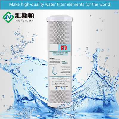 Quelle 10-Zoll-Wasserreiniger mit komprimiertem Cto-Kohlenstoff-Stab-Filterelement für L 20in*2.5