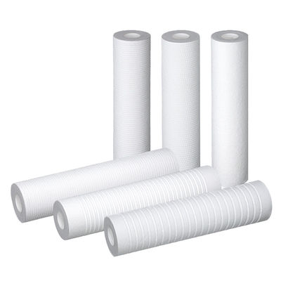 5 Mikron Weiß 10 Zoll PP Baumwolle Sediment Wasserfilterpatrone für die Umkehrosmose